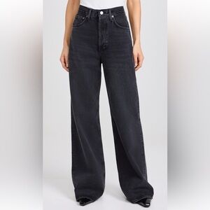 Agolde Dame high rise Wide-Leg black Jeans, size 25, like new